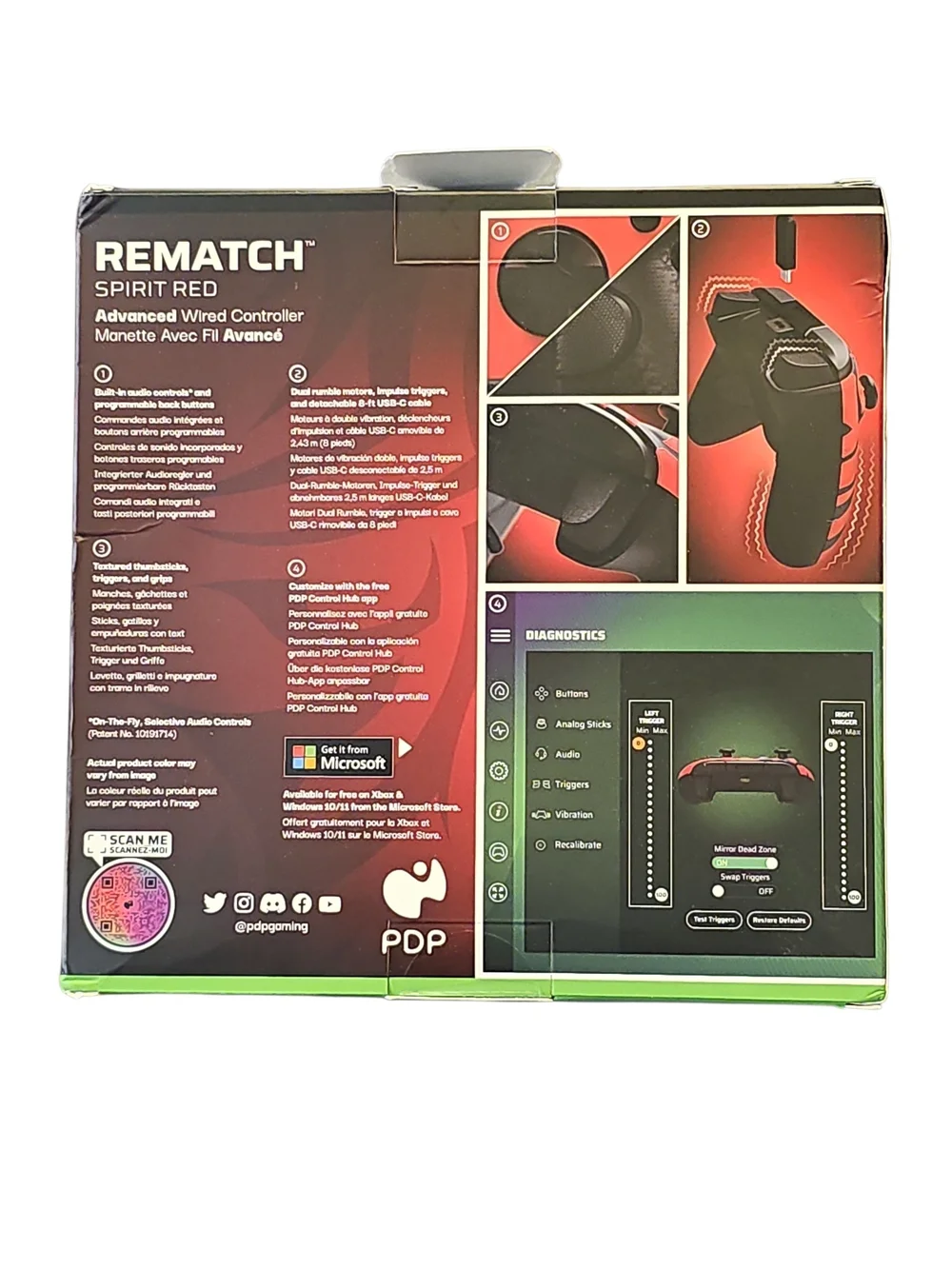 BRAND NEW NEVER USED PDP Rematch Wired Xbox Controller in Spirit Red